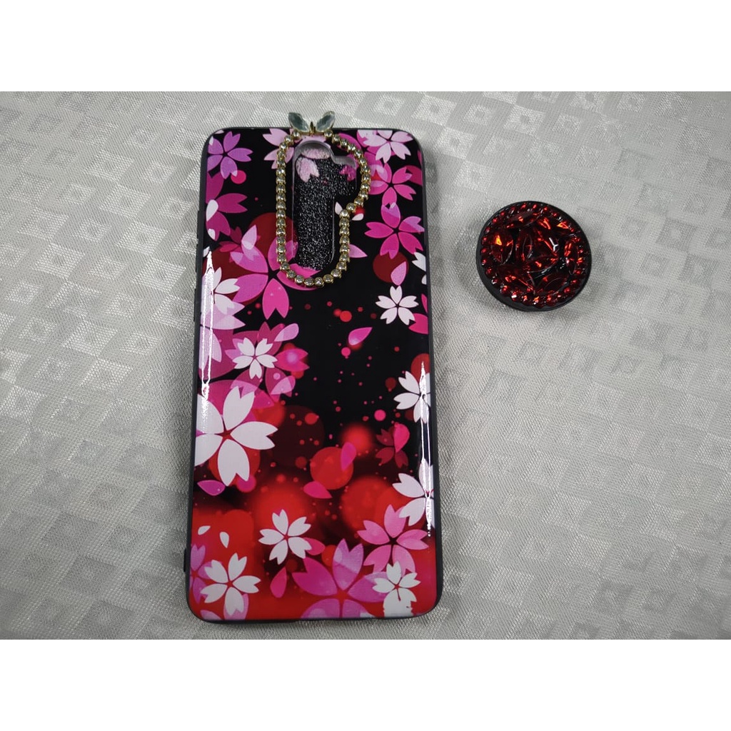 CASE KOREAN SWAROVSKY + POP SOCKET REDMI NOTE 8 REDMI NOTE 8 PRO