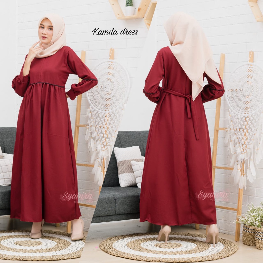 Gamis Jumbo TERBARU - GAMIS LEBARAN- GAMIS POLOS - GAMIS SYAR'I JUMBO Dress syar'i jumbo Gamis asdf BIG size dress Gamis super jumbo LD 140  Gamis Baju wanita muslim Kamila Dress L XL XXL 3XL 4XL LD 140