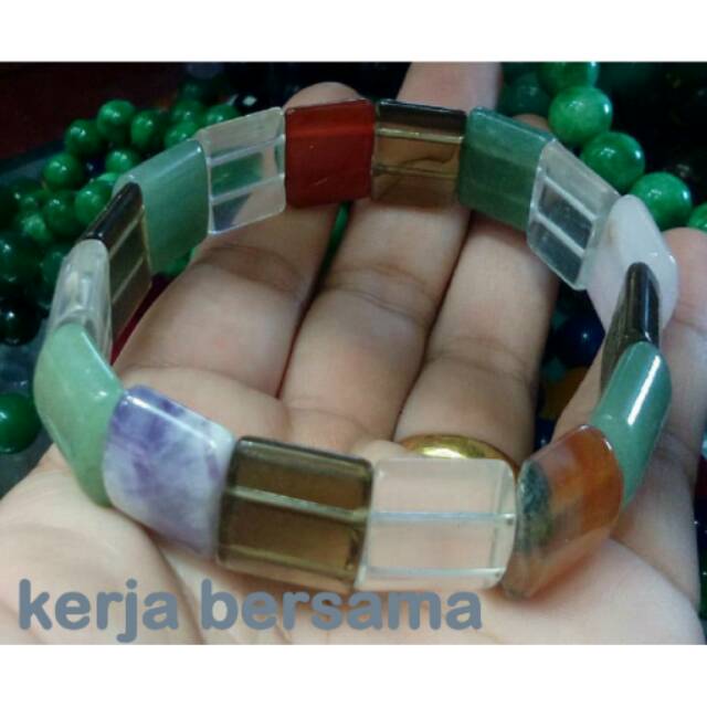 Gelang batu akik kalimantan kombinasi