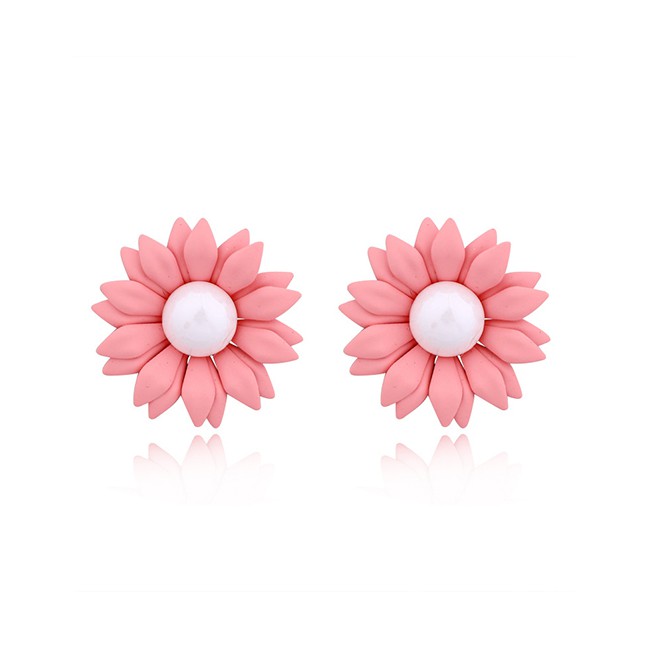 LRC Anting Tusuk Fashion Resin Flower Earrings F639XX