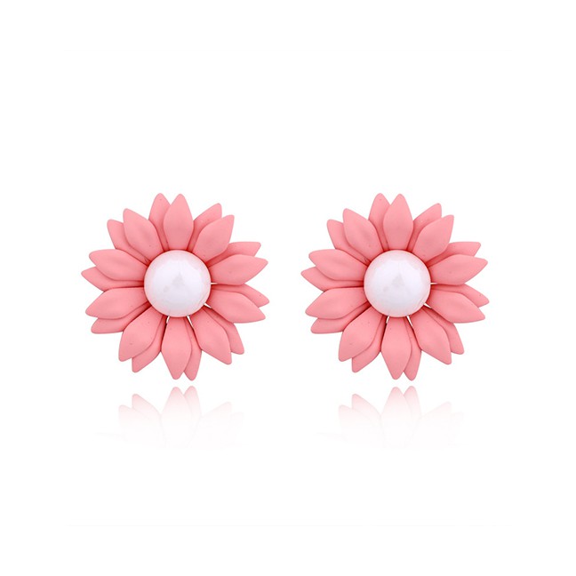 LRC Anting Tusuk Fashion Resin Flower Earrings F639XX