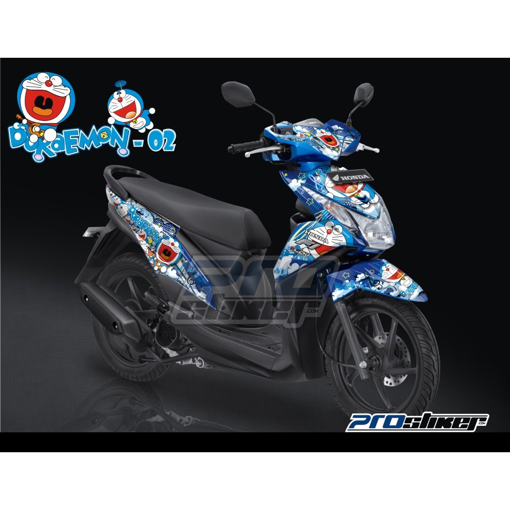 35 Koleksi Modifikasi Motor Beat Striping Doraemon Tahun Ini Mobilio Oto