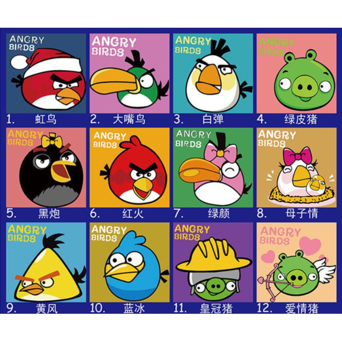 Prakarya Anak Kanvas Lukis Anak [Seri Karakter ANGRY BIRDS dan LOONEY TUNES] / Painting By Number Dewasa dan Anak / Set Alat Lukis DIY Kit