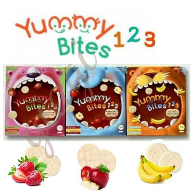 YUMMY BITES 123 50 gr (SNACK BAYI USIA 1,2,3 TAHUN) / Yummy Bites 123