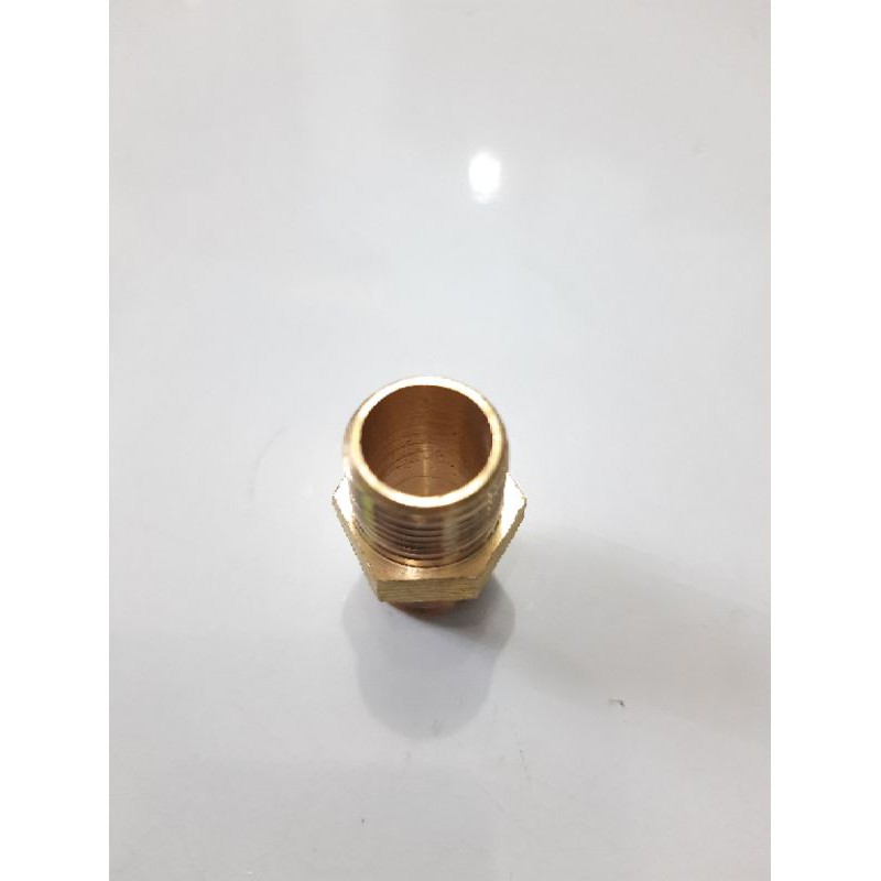 Double Nepel 1/4&quot; (Inch) KUNINGAN DRAT LUAR