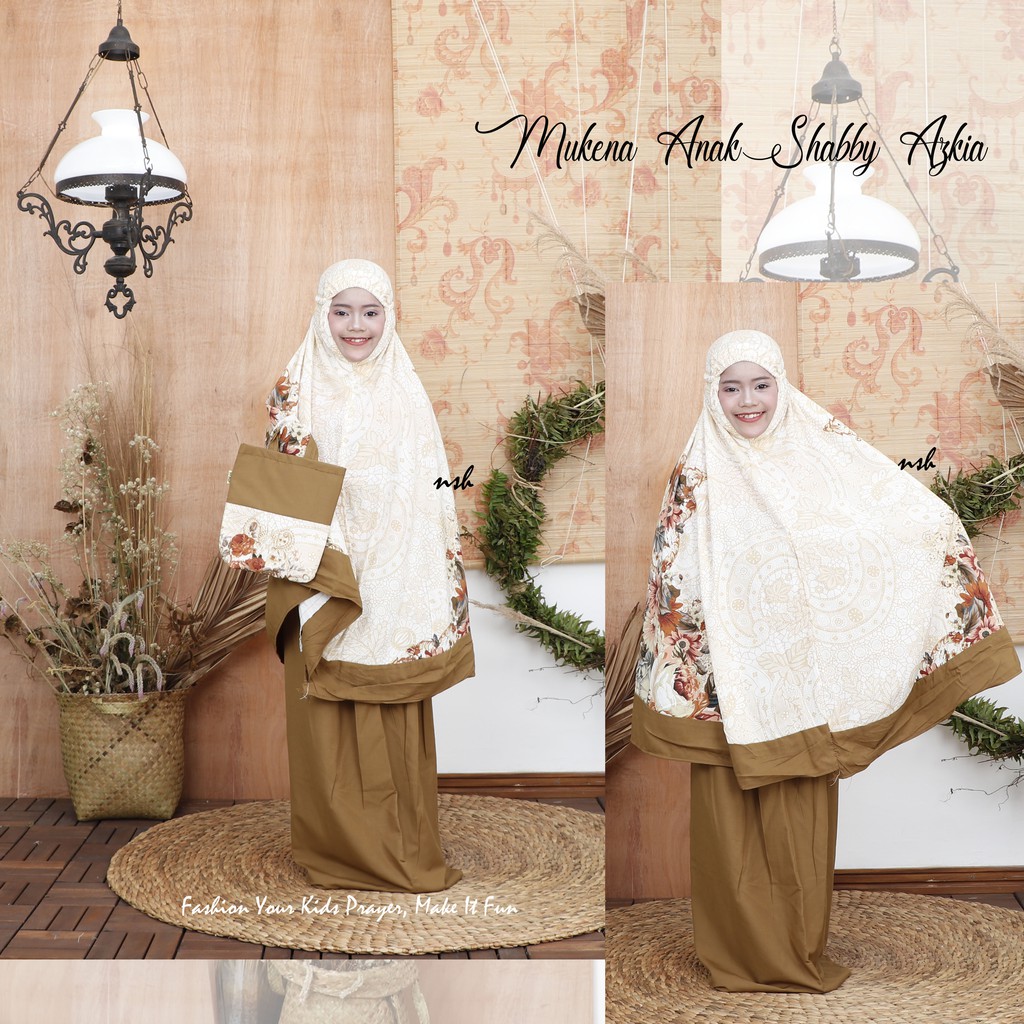[𝓷𝓼𝓱] Mukena Anak Katun Shabby Azkia dan motif lainya-7