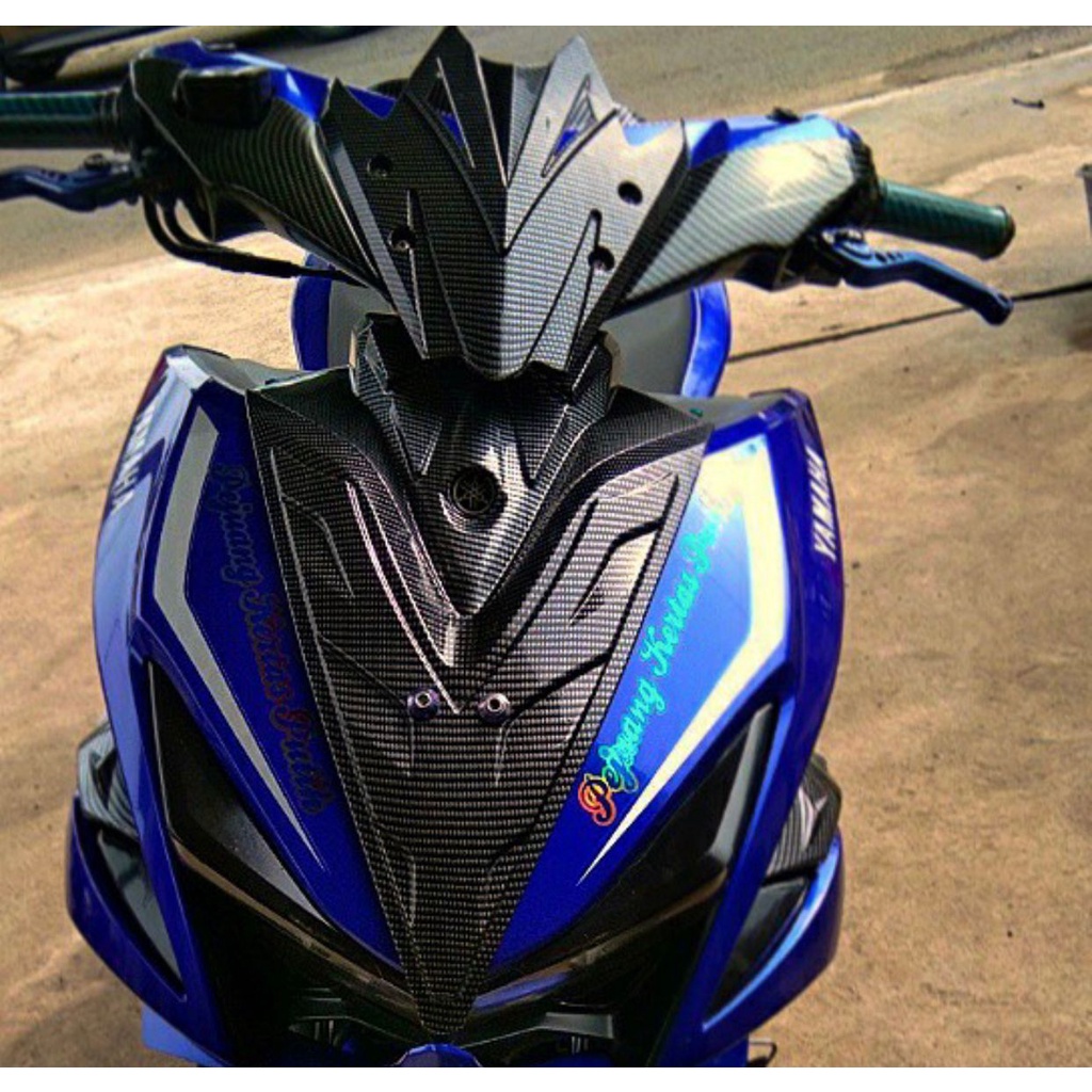 Cover Tutup Dada Depan Small Kecil Aerox 155 Carbon Karbon Nemo Original - Charmoto
