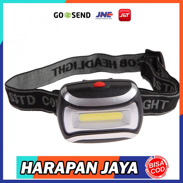 Senter Ikat Kepala  Headlamp Flashlight Waterproof LED 3 Modes COB - CH-2016