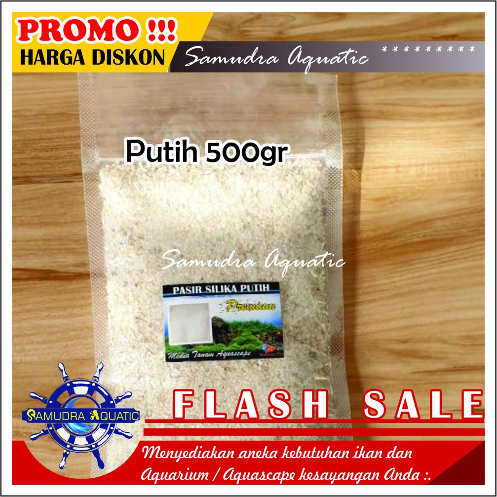 Pasir Hias SILIKA PUTIH 500gr, Pasir Putih Silica Putih Pasir Aquarium Aquascape KEMASAN PREMIUM