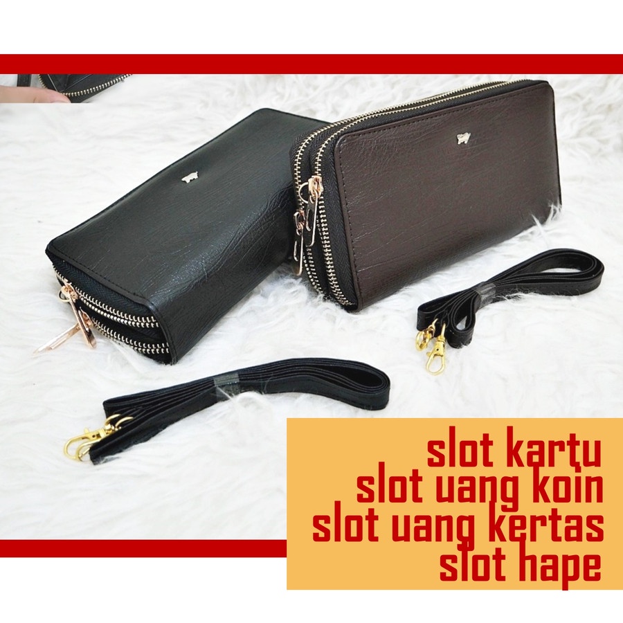Dompet Clutch Kartu HP Dompet Wanita Impor Dompet Selempang Pria