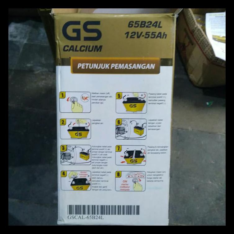 Aki Mobil Battery Gs Astra Type Calcium 65B24R 12 Volt 55 Amper Ekslusif