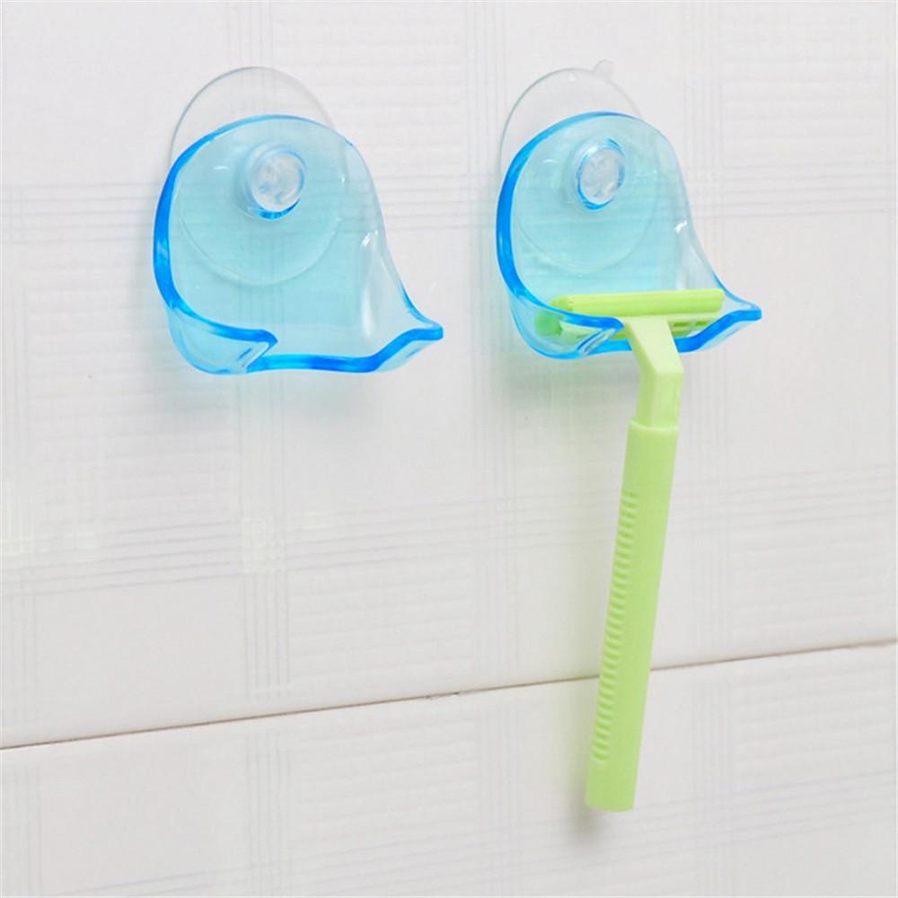 Solighter Razor Holder Seamless Home &amp; Living Razor Shelf Hook Aksesoris Kamar Mandi Suction Cup