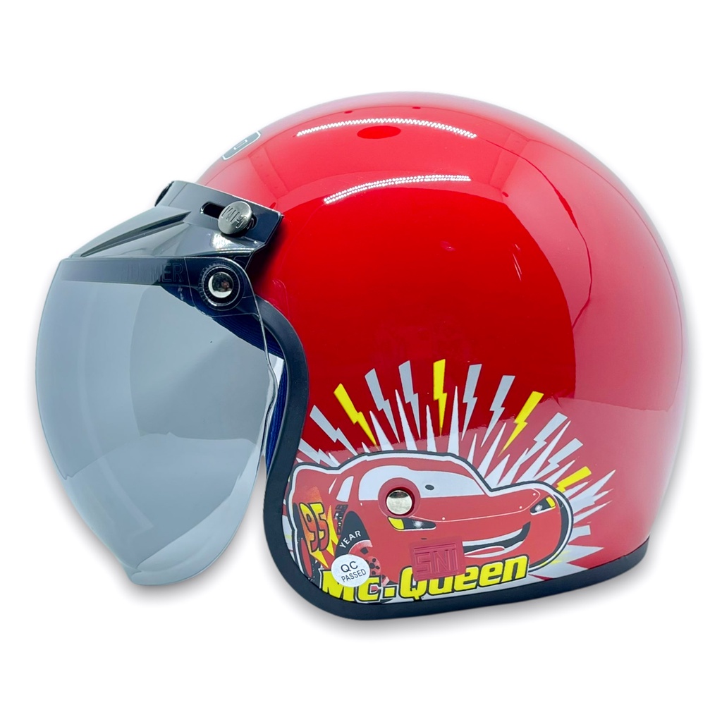 Helm Anak WTO Semi Retro - Mc Queen