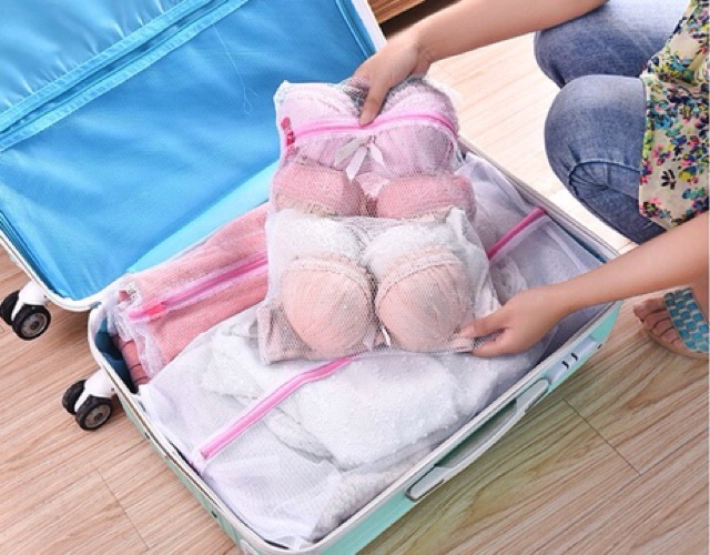 SIZE 50 x 60 CM LAUNDRY NET JARING PENGAMAN CUCI BAJU DENGAN ZIPPER