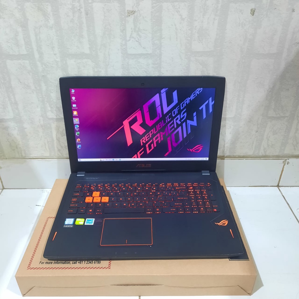 Laptop Asus ROG Strik GL502VMK, Core i7-7700HQ, Gen 7th, DobleVga Nvidia Geforce GTX 1060 6GB, Ram 8