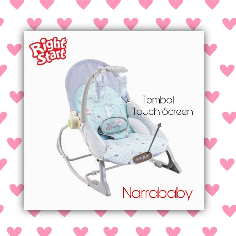 Right Start Bouncer Newborn Toddler Portable Swing 2 in 1 Rocker Kursi Ayun Goyang Bayi