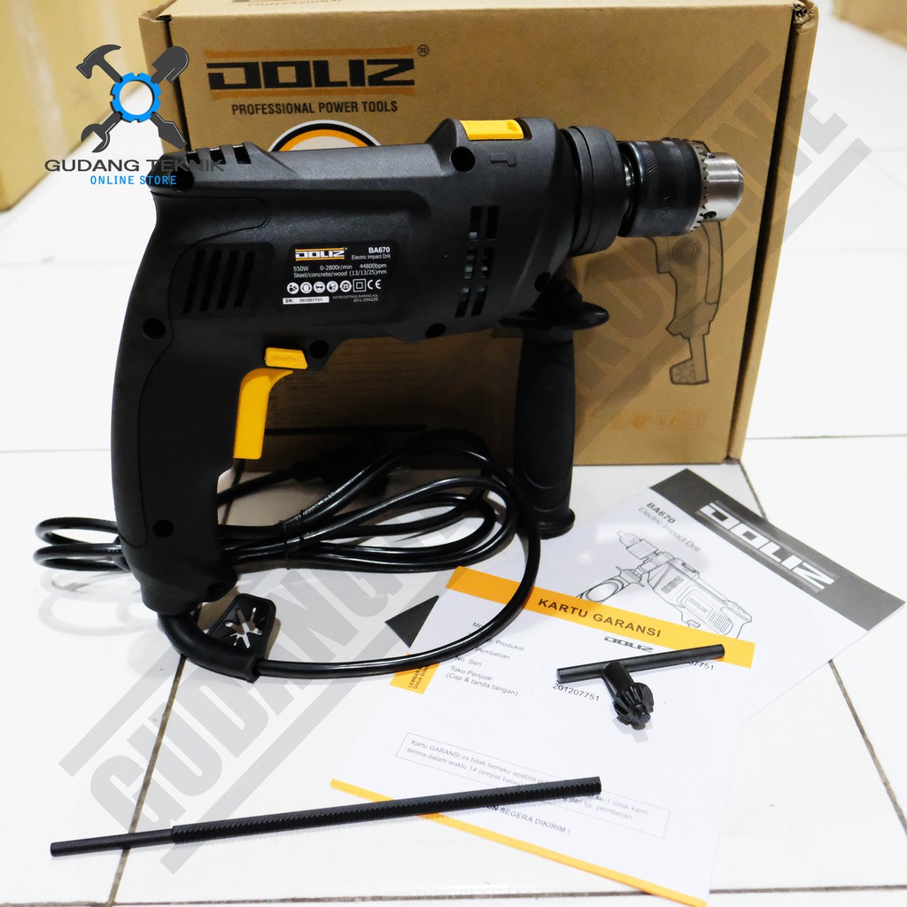 Doliz BA670 / Mesin Bor Tangan Doliz BA670 - Impact Drill 13mm Doliz BA670 Bor Bolak Balik