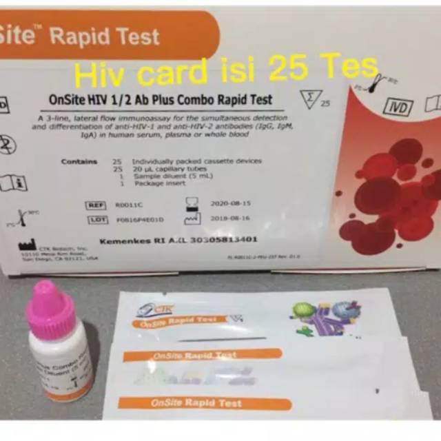 Jual HIV Card CTK (WB/serum/plasma) isi 25 Test Shopee Indonesia