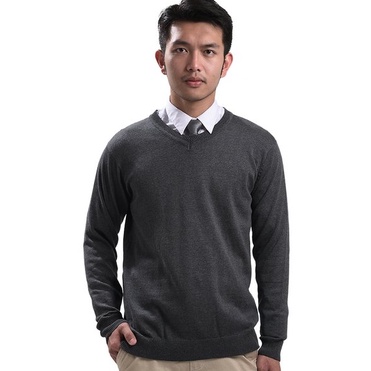 rajut pria - V NECK SWEATER - rajut murah - bayar di tempat