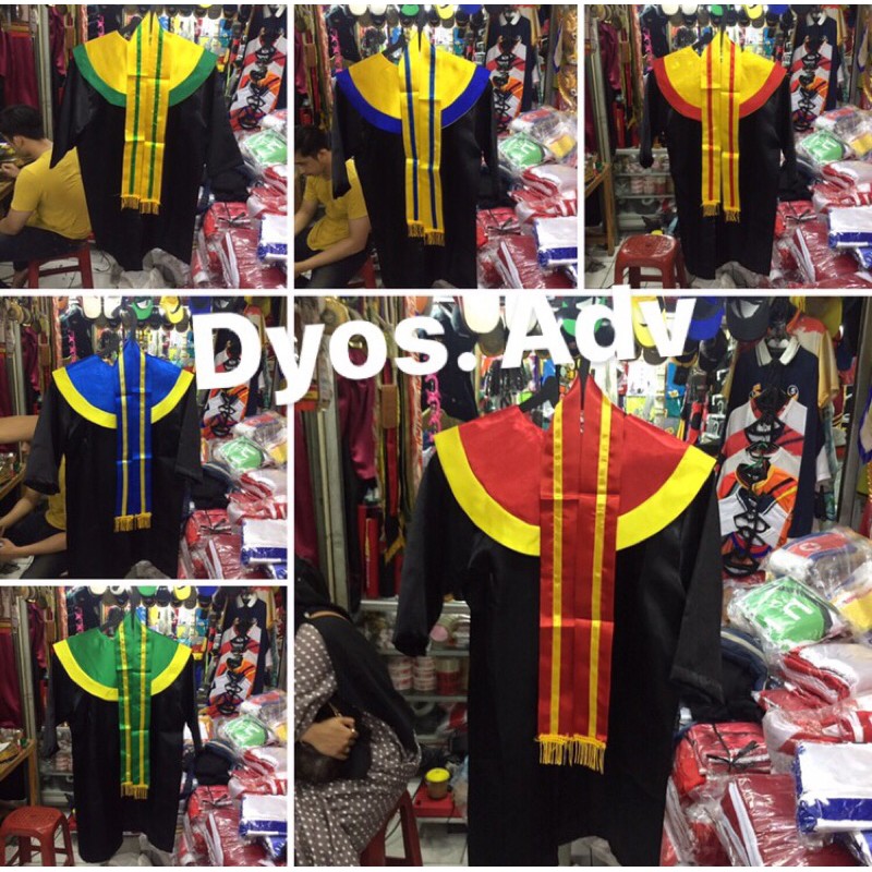 Toga wisuda SD toga SD toga wisuda untuk anak-anak bahan satin stok ready berkualitas