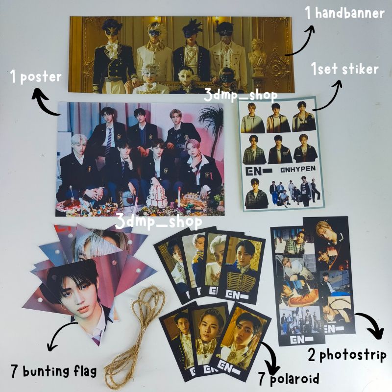 FANKIT ENHYPEN BORDER : DAY ONE DUSK DAWN BUCIN PAKET CARNIVAL DILEMMA