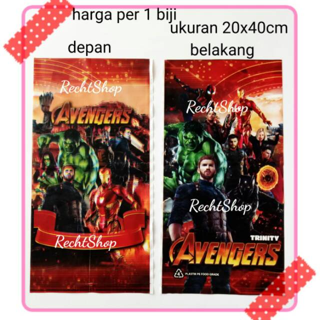 

Plastik snack plastik souvenir ulang tahun karakter avengers