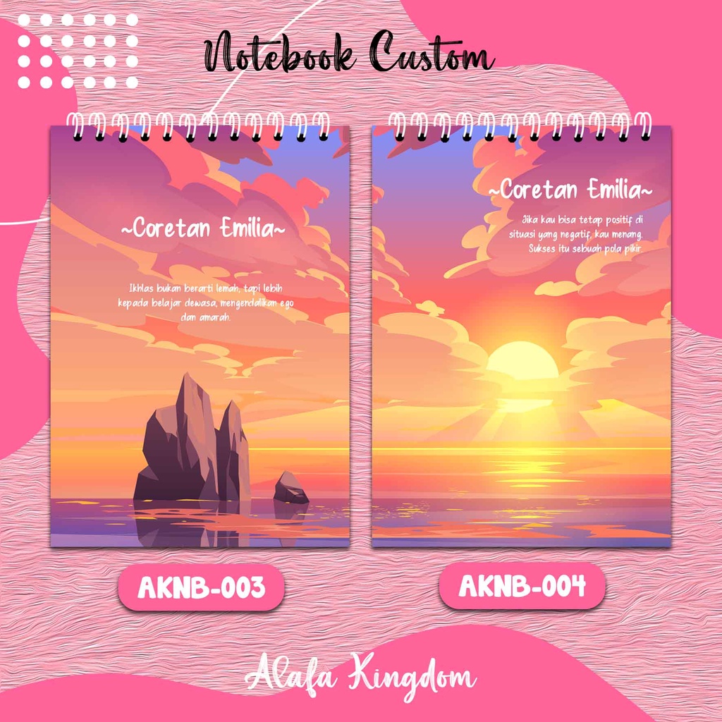 

Alafakingdom AKNB003-004 Notebook Buku Catatan 100 halaman A6 / Sketch Book / Block Note Mini