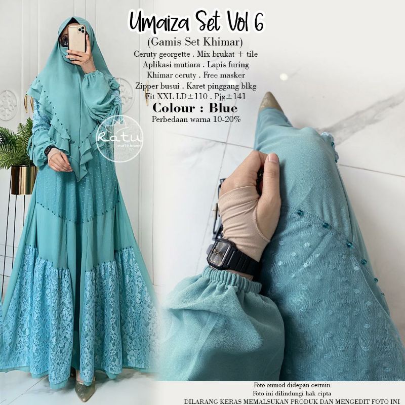 UMAIZA SET VOL 6 | GAMIS SET KHIMAR FREE MASKER BY RATU