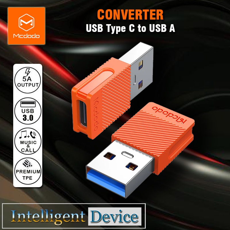 MCDODO Converter Adapter USB Type C Female To USB A Port Male