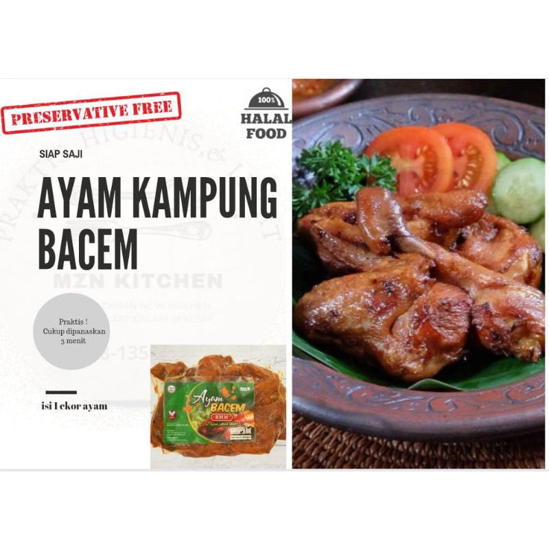 

Ayam Kampung Bacem Makanan Beku, Frozen Ayam Frozen BMW 1 EKOR Murah, Halal Tanpa Pengawet