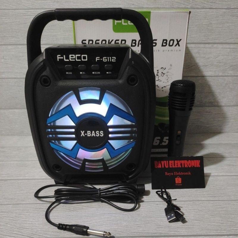 Speaker Aktif Bluetooth 6,5 Inch Subwoofer Free Mic Karaoke Super Bass /Salon Aktif Bluetooth Bass