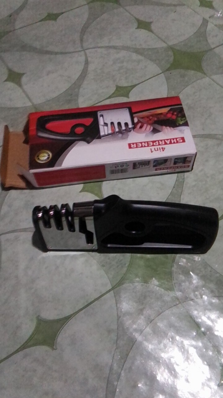 Pengasah Pisau - Pengasah Pisau Dan Gunting Dapur 4-tahap Untuk Mengembalikan Pisau Atau Pisau Gunting Dengan Aman, Mudah Digunakan Untuk Semua Pisau Rumah Tangga Berukuran