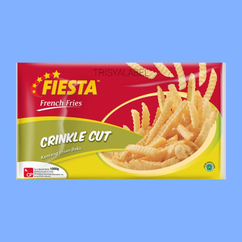 

1KG Fiesta Crinkle Cut French Fries | Frozen Food | TRISYALABEL