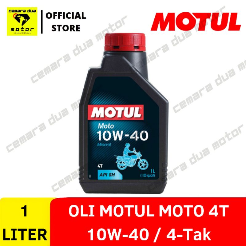 OLI MOTUL MOTO 4T 10W-40 1 LITER MINERAL OLI MOTUL BLUE RED BLACK BIRU HITAM MERAH OLI MESIN 4TAK SP