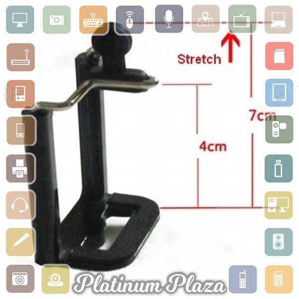 Universal Clamp for Smartphone with 0.25 Inch Screw Hole Small - SC-S - Black`5Z3MXE-