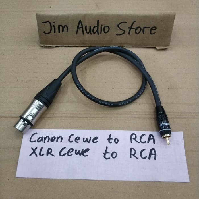 Kabel Mic canare 50 cm XLR cewe to RCA / Canon cewe to RCA