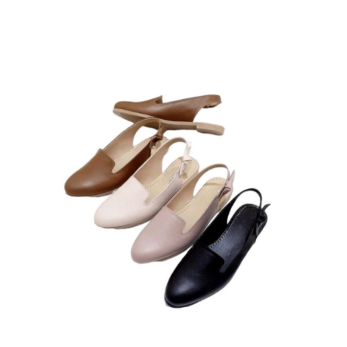 Sandal Tutong Tali Wanita Papirut  Terbaru Kulit Asli Sukaregang Garut