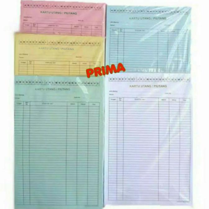 

Ready...Ready...Ready...] Kartu Utang / Piutang Ukuran Folio Isi 100 Lembar - Putih