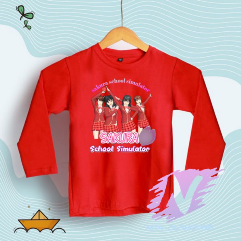 baju lengang panjang kaos anak sakura school simulator