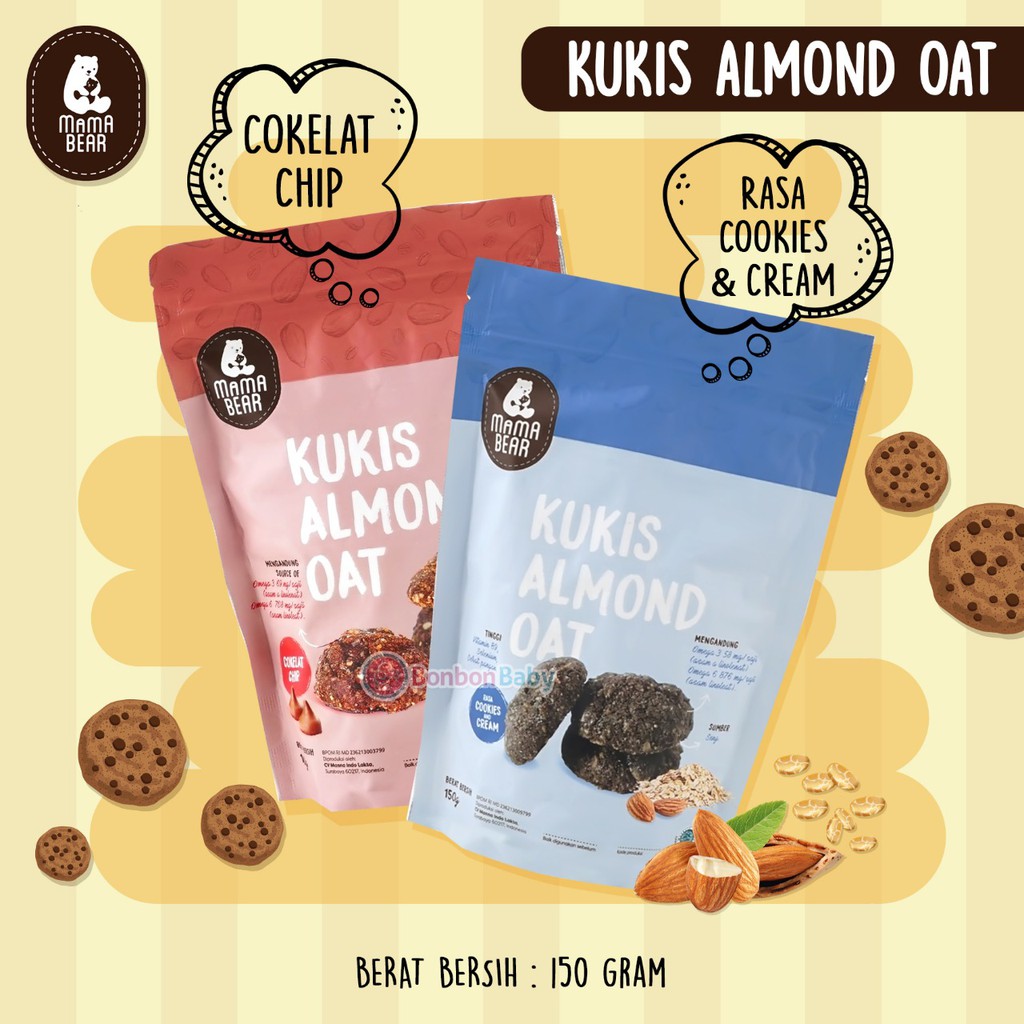 Kukis Almond MamaBear Kukis 150gr Kukis ibu hamil