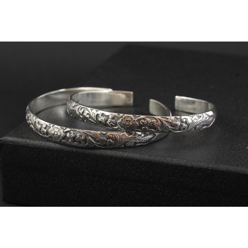 GELANG FRANKLYN BANGGLE BALI PRIA WANITA PERAK 925 BAKAR HAND MADE