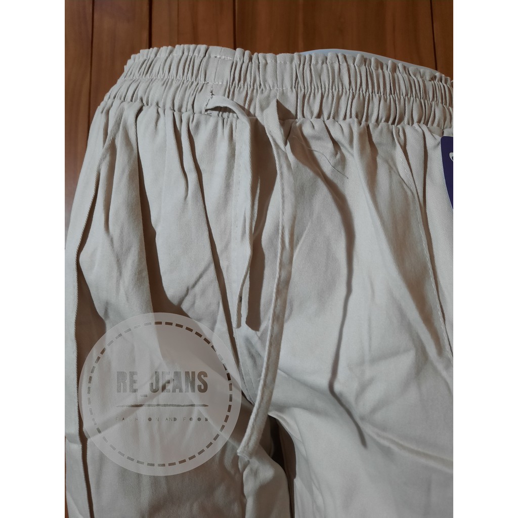 CELANA PANJANG  WANITA STRETCH MODEL CUBIT BAGGY PANTS BAHAN CINOS TEBAL HALUS (ML.XL.XXL BB 45-85)