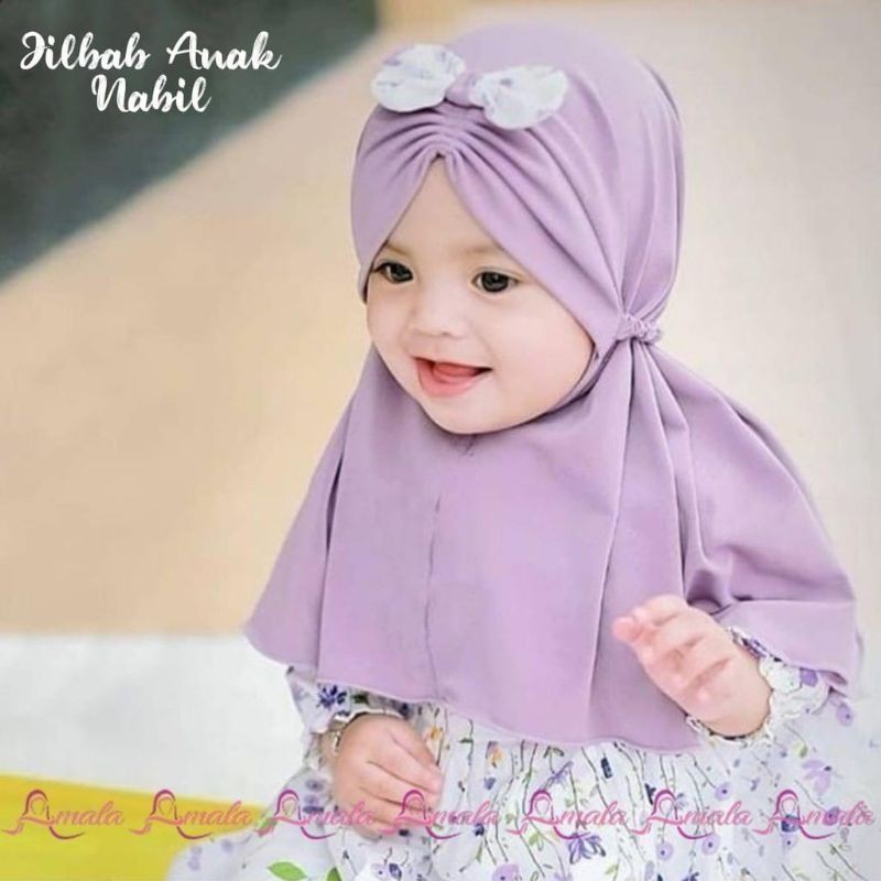 Hijab Bayi Lucu 0-2 tahun Adem tidak gerah-Nabila