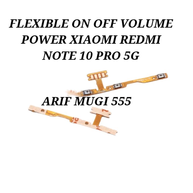 Flexible Flexible on off Volume Power Xiaomi Redmi Note 10 Pro 5G Original