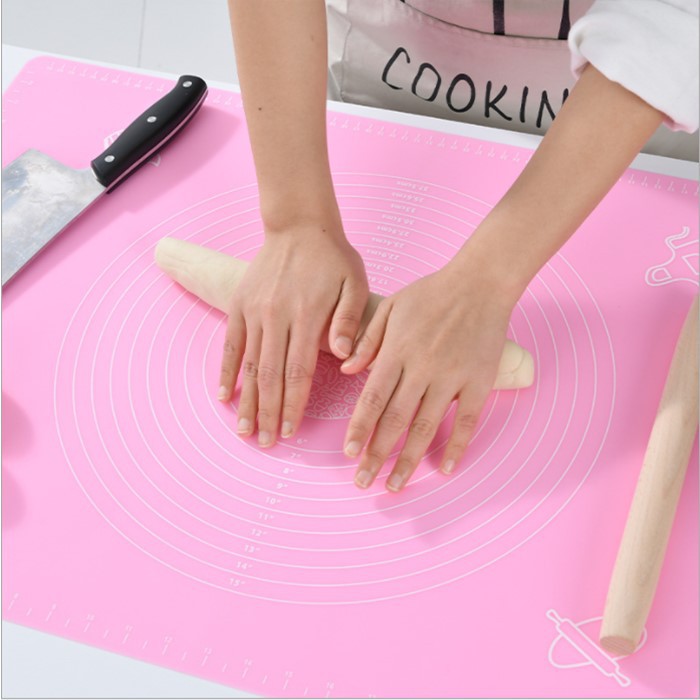 SHOPELLO - [JUMBO 65x45cm] Tatakan Adonan Kue Silikon Alas Ukur Silicone Matras Adonan Kue Non Stick