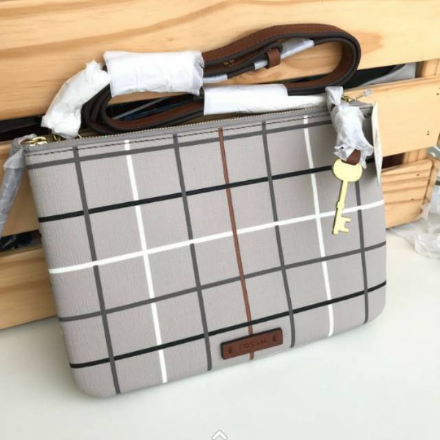 Devon crossbody grid