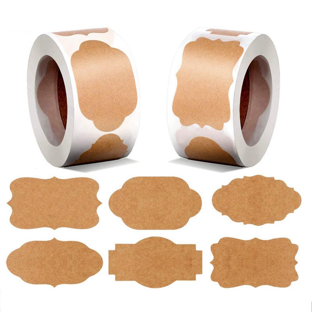 300pcs / Roll Stiker Label Perekat Botol Toples Bumbu Selai Untuk Dekorasi Dapur