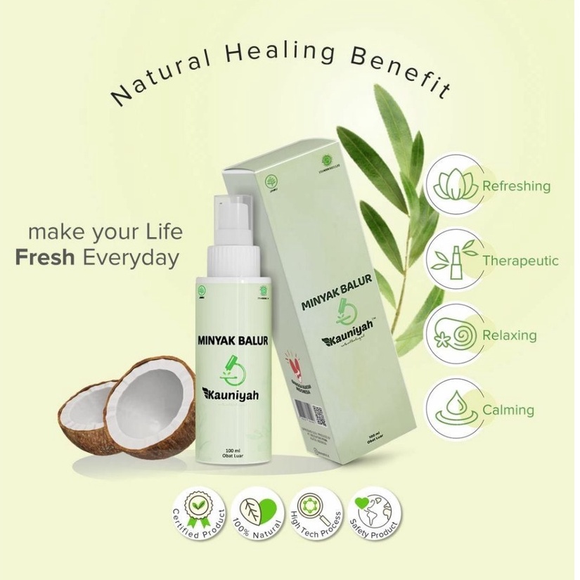 Minyak Balur Herbal Kauniyah Oil Natural Healing - Original Kemasan 100 ML