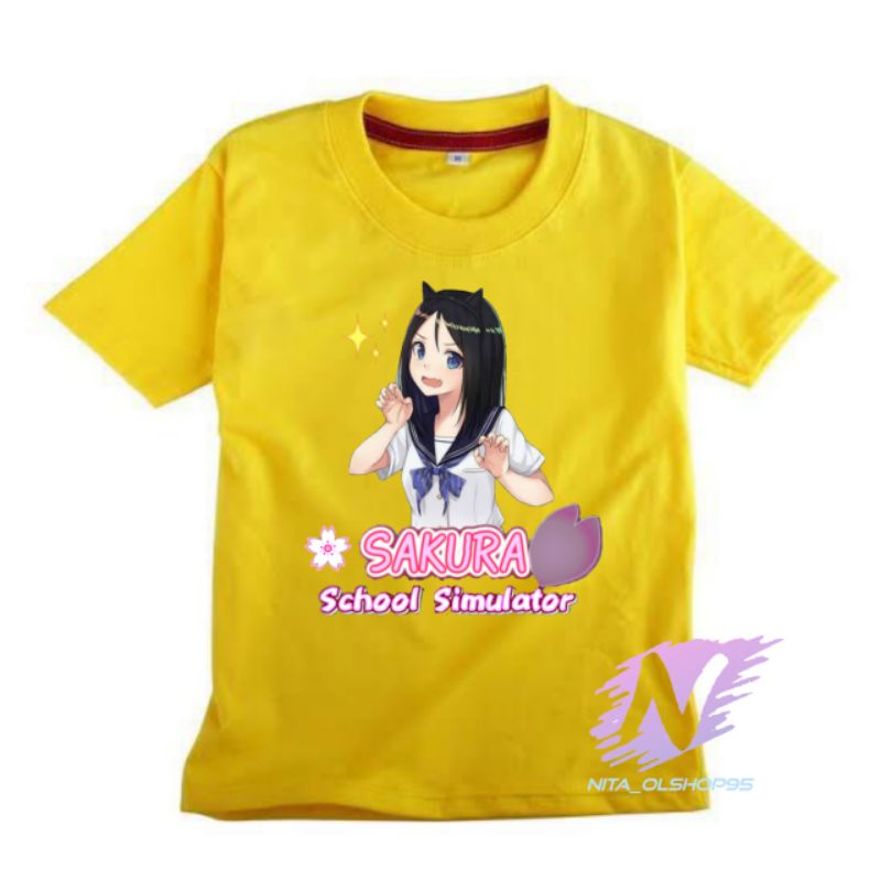 sakura school simulator kaos anak anime school