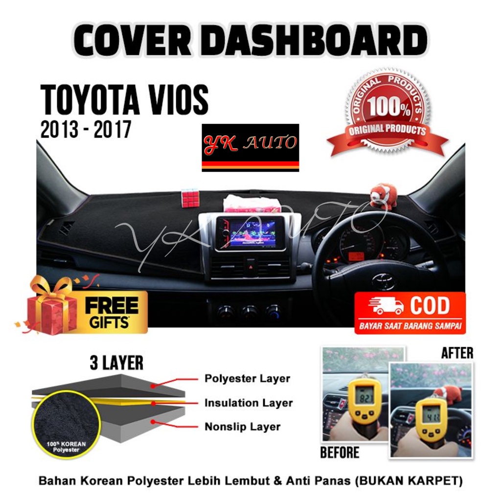 Cover Dashboard Vios Gen3 Premium Cover Dasboard Toyota Vios Gen3 Dasbor Dasbord